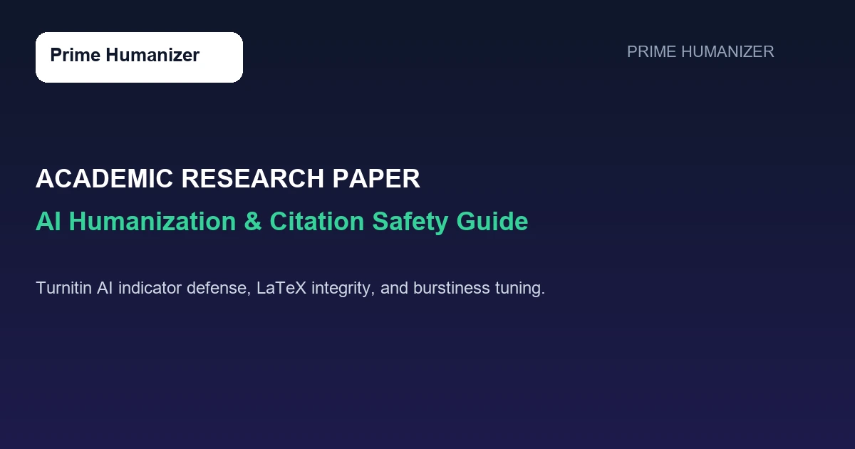 Academic Research Paper AI Humanization: Citation Safety & Ethical Writing Guide