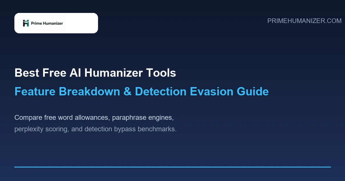 Best Free AI Humanizer Tools in 2026: Feature Breakdown & Detection Evasion Guide
