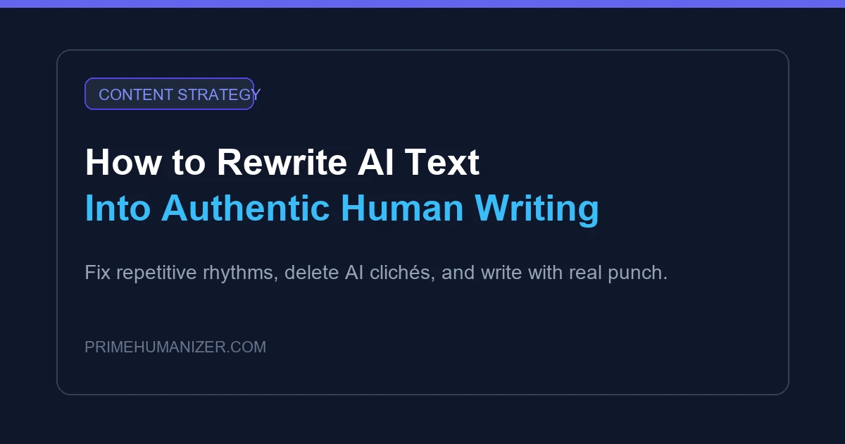 How to rewrite AI text into human writing