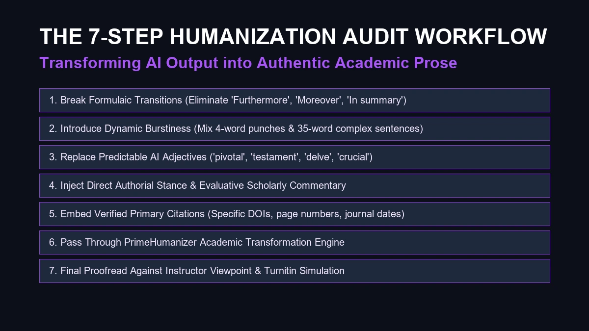 7-Step Manual Humanization Workflow for Turnitin