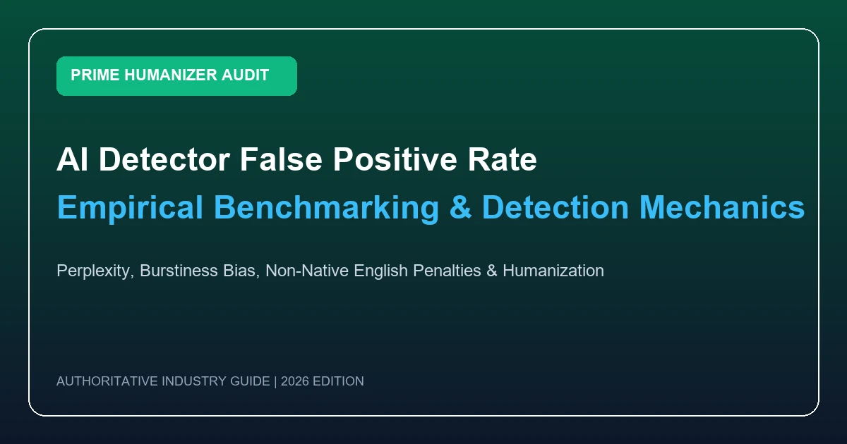 AI Content Detector False Positive Rate: Testing Accuracy, Bias & Reliable Humanization 2026